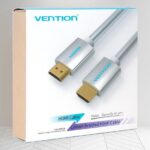 【AAB】HDMIケーブル コットン編み 4K対応 シルバーグレー メタルタイプ / VENTION