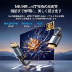 【ALV】HDMI-A ⇔ HDMI-A 16K 96Gbps HDMI 2.2 HDCP対応 布編み グレー / VENTION