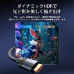 【ALV】HDMI-A ⇔ HDMI-A 16K 96Gbps HDMI 2.2 HDCP対応 布編み グレー / VENTION