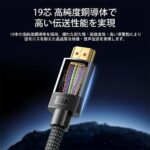 【ALV】HDMI-A ⇔ HDMI-A 16K 96Gbps HDMI 2.2 HDCP対応 布編み グレー / VENTION