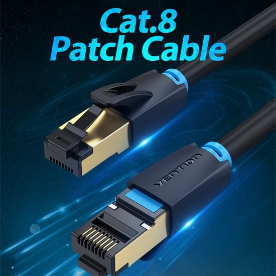 【IKA】Cat.8 SFTP LANケーブル Black / VENTION