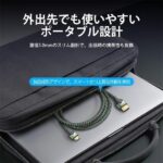 【AGK】ｺｯﾄﾝ編み超薄型HDMI-D Male to HDMI-A Maleｹｰﾌﾞﾙ 8K ｸﾞﾘｰﾝ ｱﾙﾐﾆｳﾑ合金ﾀｲﾌﾟ HDCP対応 / VENTION