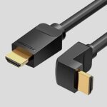 【AAR】HDMI2.0 直角ケーブル 下向き Black 4K対応 HDCP対応/ VENTION