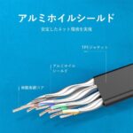 【IKC】Cat.8 薄型LANケーブル Black / VENTION